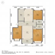 @55.8萬，天福商城，電梯3室2衛(wèi)！3葉草戶型！